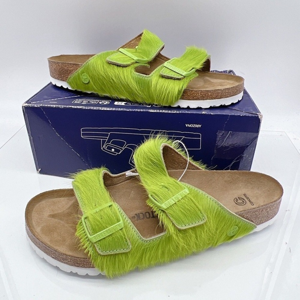 Birkenstock Concepts Arizona Men's Sandals Flats Slides Lime Green EU 43 US 10 - Picture 2 of 11